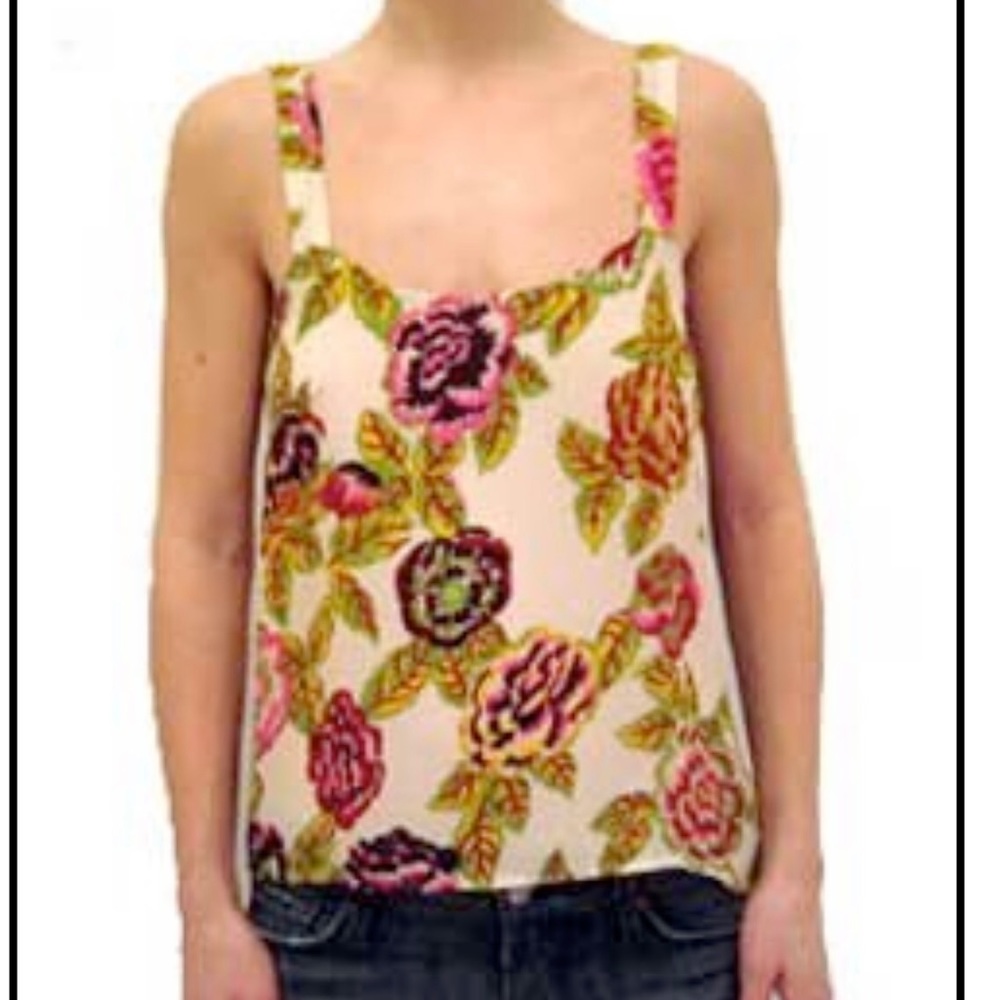 ISO Sunshine & Shadow Anthropologie floral cami tank top